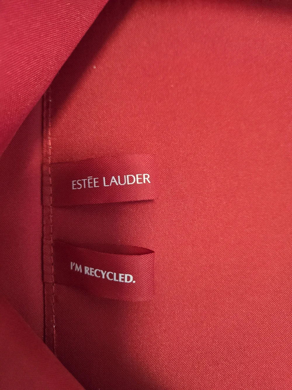 Estee Lauder Luxurious Red velvet velour bow Cosmetic makeup Case travel bag NEW